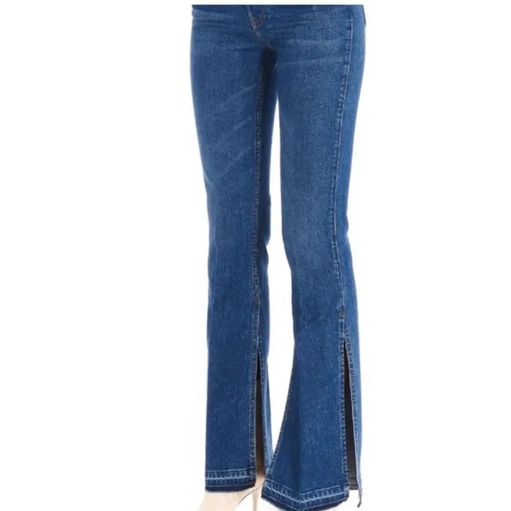 NEW 3x1 MIMi CUTTRELL Kelli Flared Slit High Rise Jeans Button Fly size 25